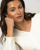 Mockberg Thin Snake armbånd i gullfarget stål (medium)