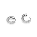 Mockberg Pavé Everyday Hoops øreringer i stål (medium)