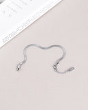 Mockberg Thin Snake armbånd i stål (medium)