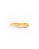 byBiehl Ocean Flow Band Sparkle gullforgylt sølv ring (str 54)