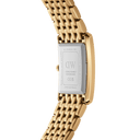DW Bound 3-Link dameklokke i gullfarget stål (29x32mm)