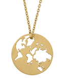 byBiehl Beautiful World halssmykke i gullforgylt sølv (45cm)