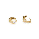 Mockberg Pavé Precious Hoops øreringer i gullfarget stål (small)