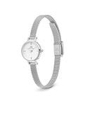 DW Petite Mini dameklokke i stål (19mm)