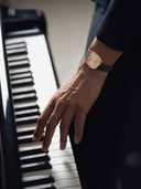 RW Toccata Heritage herreklokke med grå rem (33x38mm)