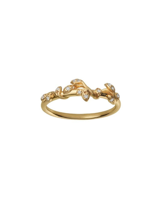 Jungle Ivy Ring Stones Gold - 54