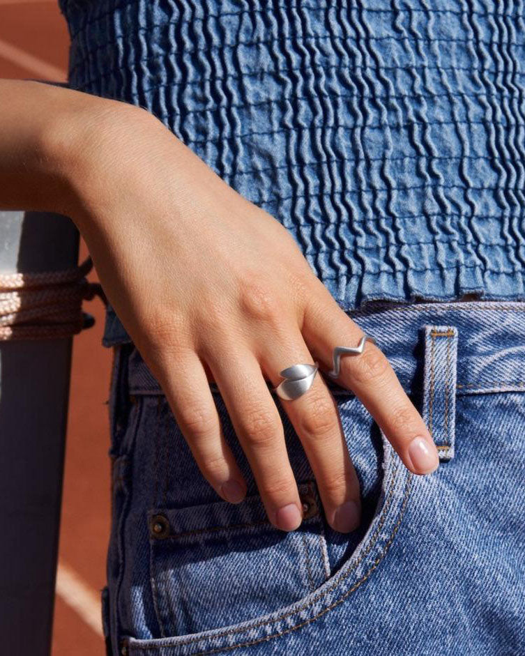 Wave Ring Small Silver - 58
