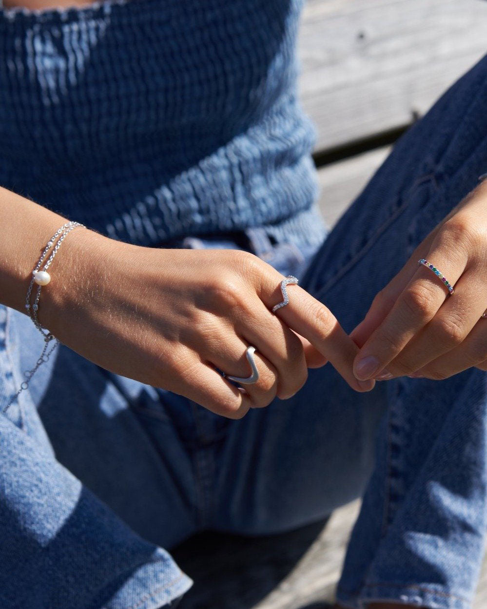 Wave Ring Large Silver - 56