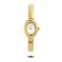 Mockberg Belle Oval Petite Bangle Watch dameklokke i gullfarget stål (large)