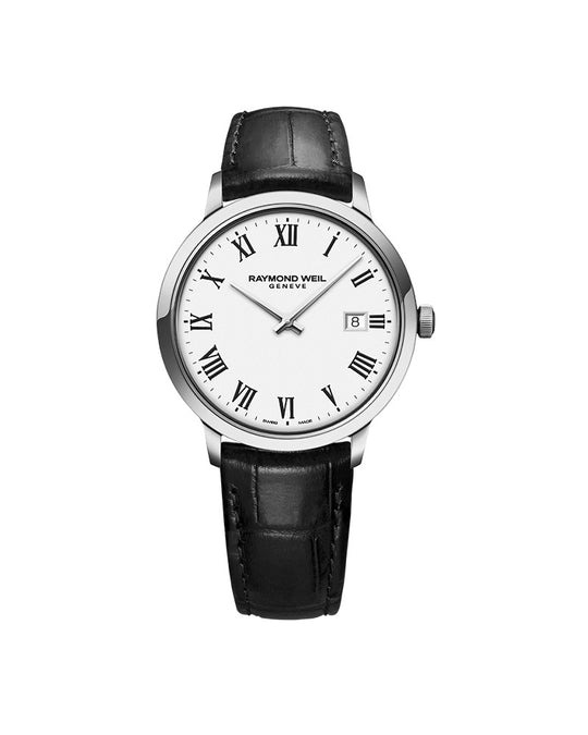 Toccata Mens Skinn / Hvit 39 mm
