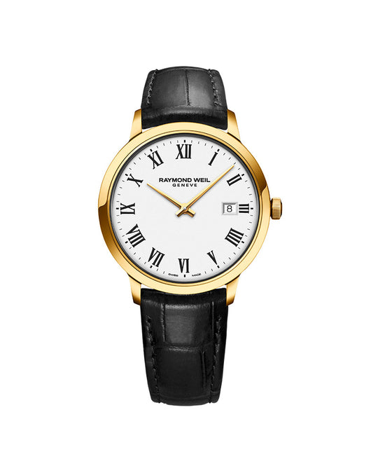 Toccata Mens Skinn / Hvit 39mm