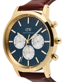 DW Iconic Chrono St.Mawes Panda herreklokke med rem (42mm)