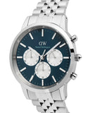 DW Iconic Chrono Arch 5-Link Panda herreklokke i stål (42mm)
