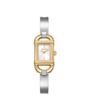 DKNY Signature dameklokke i tofarget stål (18x37mm)