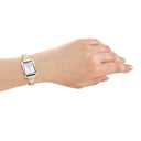 DKNY City Bangle dameklokke i tofarget stål (22x30mm)