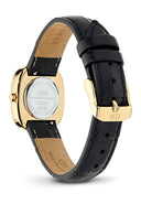 DW Corta dameklokke med sort rem (24x28mm)