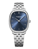 RW Toccata Heritage herreklokke i stål med blå skive (33x38mm)