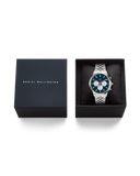 DW Iconic Chrono Arch 5-Link Panda herreklokke i stål (42mm)