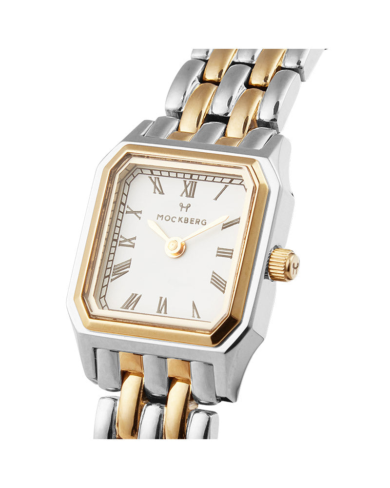 Classic Square Tofarget / Hvit 18x19mm
