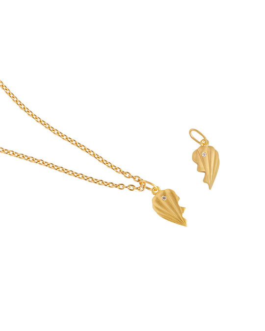 Just Love Half Pendant Gold - Right