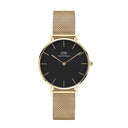 DW Petite Evergold dameklokke i gullfarget stål (32mm)