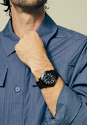 Nixon Smyth herreklokke i sortfarget stål (44mm)
