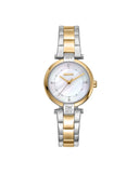 DKNY Essential Mini dameklokke i tofarget stål (28mm)