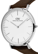 DW Classic herreklokke med brun rem (40mm)
