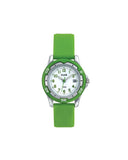 Club barneklokke med neon grønn silikonrem (29mm)