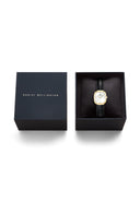 DW Corta dameklokke med sort rem (24x28mm)