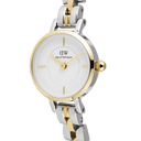 DW Petite Mini dameklokke i tofarget stål (19 mm)