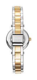 DKNY Essential Mini dameklokke i tofarget stål (28mm)