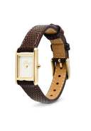 DW Bound Mini dameklokke med brun rem (17x25,9mm)
