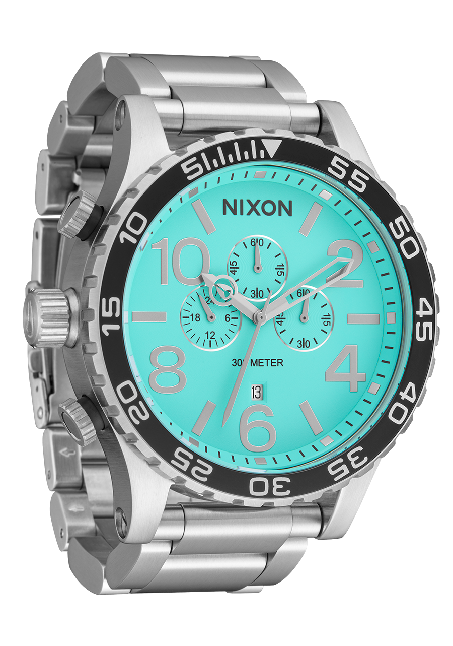 Turquoise 51-30 Chrono Stål / Turkis 51mm