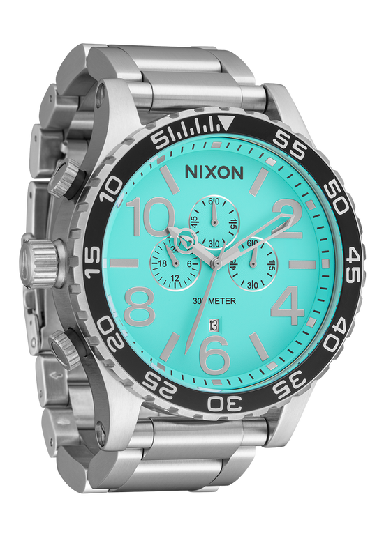Turquoise 51-30 Chrono Stål / Turkis 51mm
