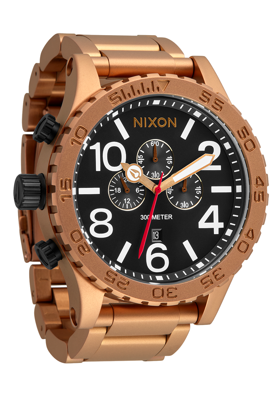 The Bronze 51-30 Chrono Brunfarget stål / Sort  51mm