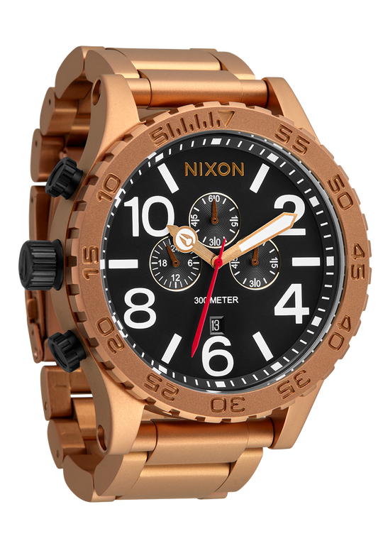 The Bronze 51-30 Chrono Brunfarget stål / Sort  51mm