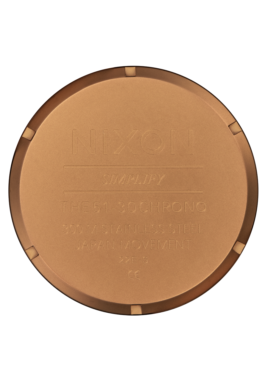 The Bronze 51-30 Chrono Brunfarget stål / Sort  51mm