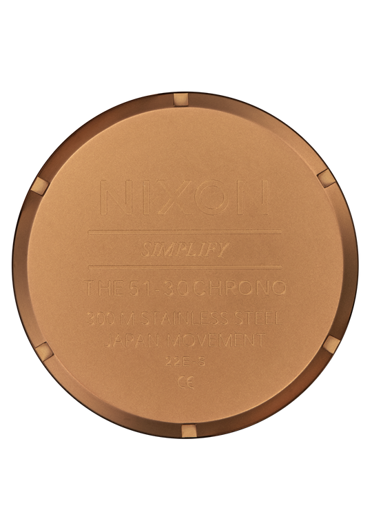 The Bronze 51-30 Chrono Brunfarget stål / Sort  51mm