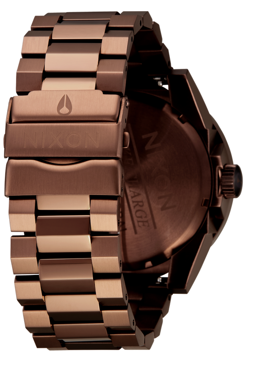 Corporal Mens Mørk brun stål / Sort 48mm