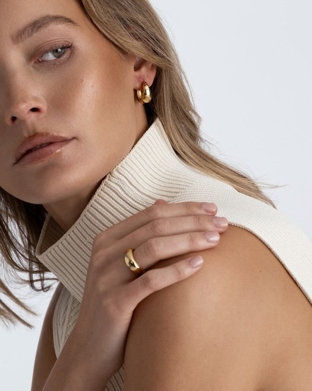Bold Gold Ring - 52