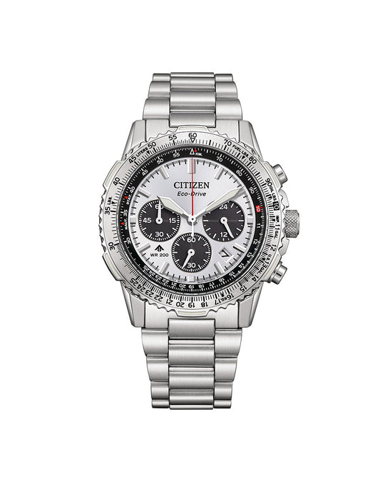Sky Eco-Drive Chrono Stål / Sølv 40mm