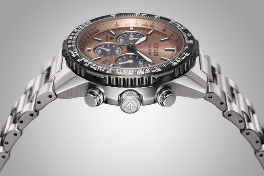 Promaster Sky Eco-Drive Chrono Stål / Fersken 40mm