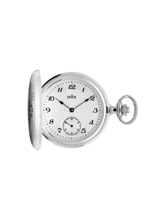 INEX Mekanisk lommeur i sølv (50mm)