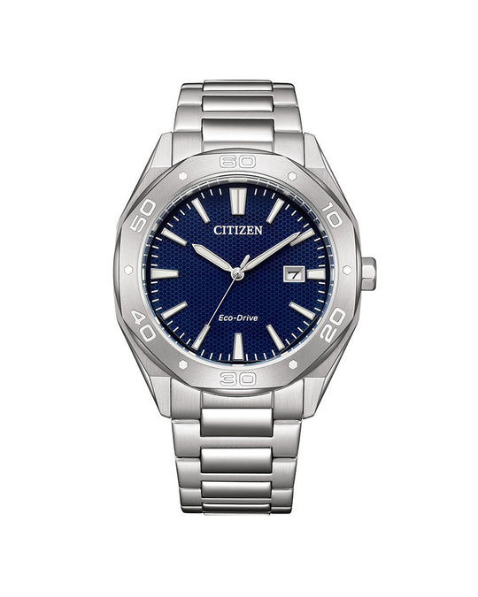 Eco-Drive Mens Stål / Blå 41mm