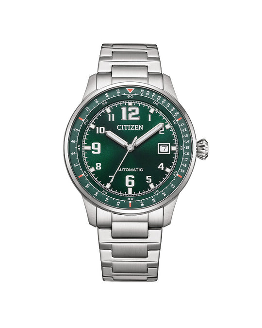 Automatic Mens Stål / Grønn 40mm