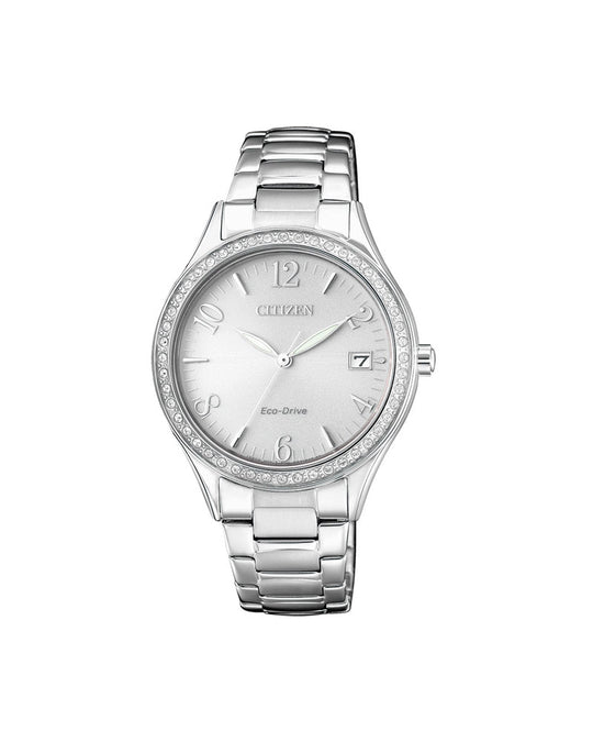 Eco-Drive Dame Stål / Hvit 34mm