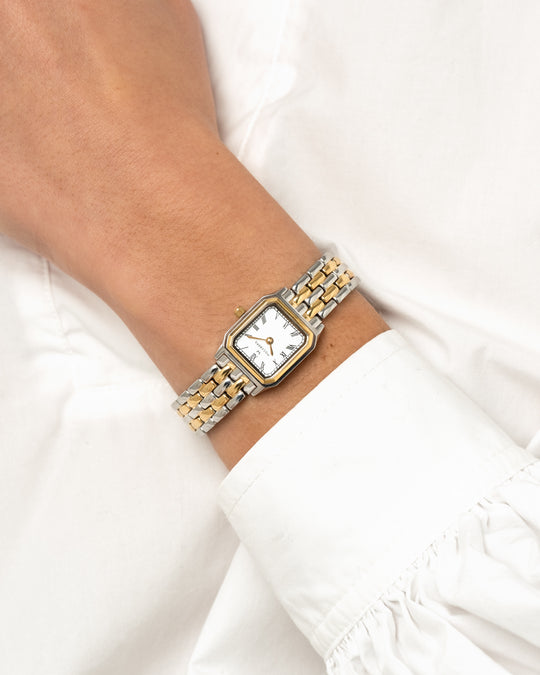 Classic Square Tofarget / Hvit 18x19mm