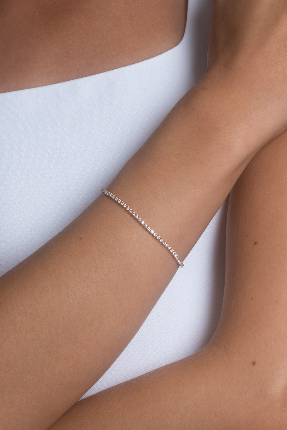 Shiny Tennis Bracelet Gold Medium