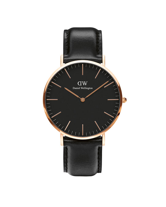 Classic Black Sheffield Rose 40mm